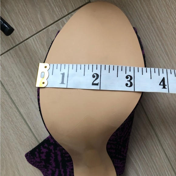 NWT Zara Women's Caged Open-Toe Heels in Black & Purple Size 8US 39EU - Picture 8 of 13